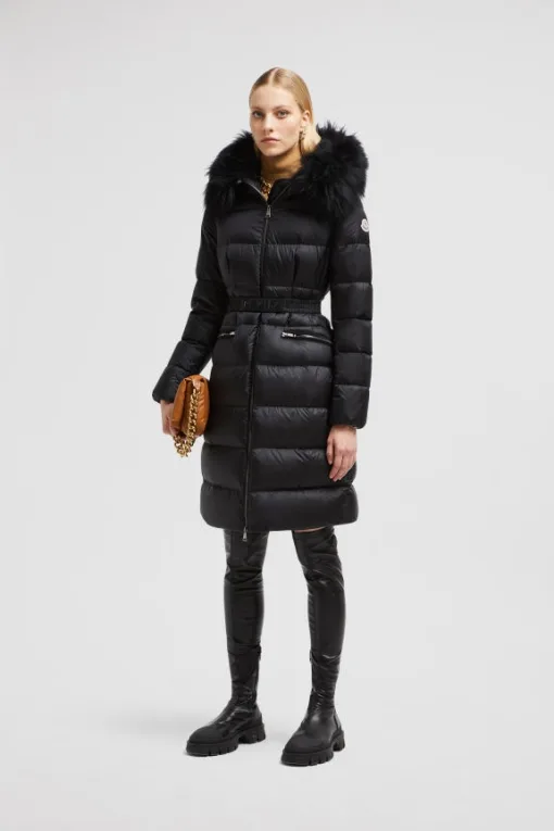 Luxus-Moncler-Mäntel in Schwarz mit Logo-Kollektion