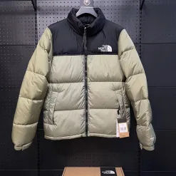 Premium Qualität The North Face Daunenjacken Grün Klassischer Stil