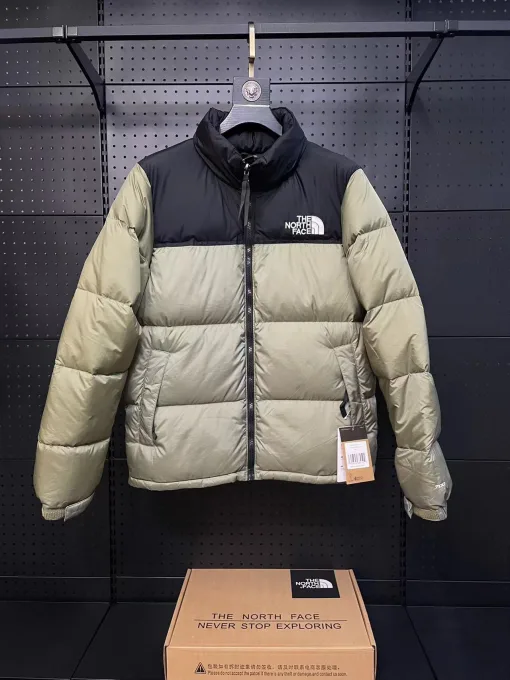 Premium Qualität The North Face Daunenjacken Grün Klassischer Stil