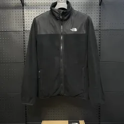 Luxus The North Face Jacken Schwarze Fleece Patchwork Kollektion