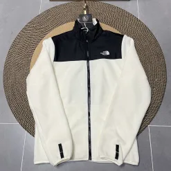 Premium Qualität The North Face Jacken Weiß Fleece Patchwork Luxus