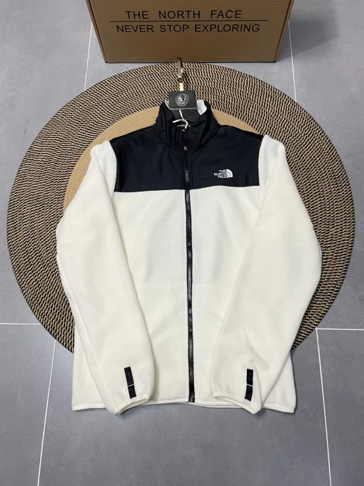 Premium Qualität The North Face Jacken Weiß Fleece Patchwork Luxus