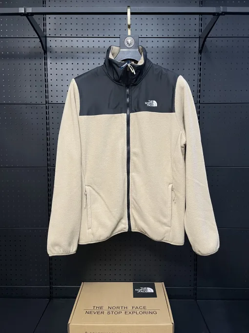 Premium Qualität The North Face Jacken Khaki Fleece Patchwork Kollektion