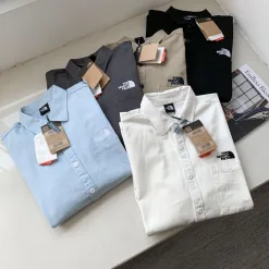Premium Qualität The North Face Shirt Schwarz Baumwolle Logo Luxus