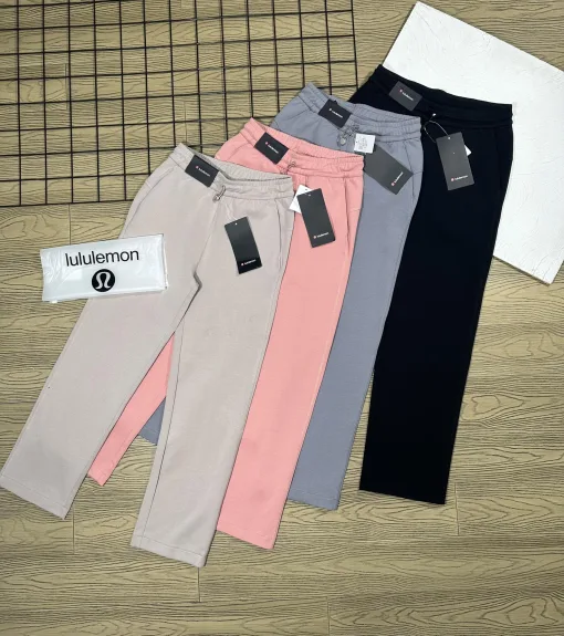 Premium Qualität Lululemon Hose Schwarz Fleece Luxus