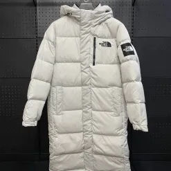 Hochwertige The North Face Daunenjacken Weiß Baumwolle Klassisch Luxus