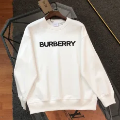 Luxus Burberry Sweatshirts Schwarz Baumwolle Logo Luxus