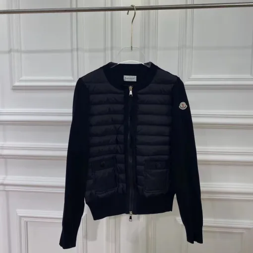 Hochwertige Moncler Jacken Schwarz Patchwork Style