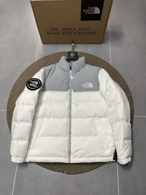 Hochwertige The North Face Daunenjacke Weiß Luxus