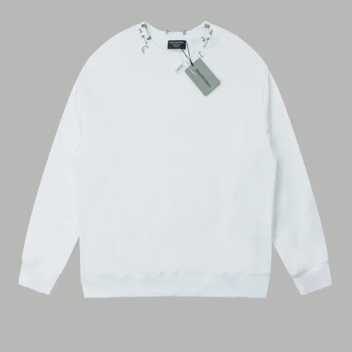 Premium Balenciaga Sweatshirts Schwarze Baumwolle Minimalistische Kollektion
