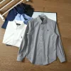 Luxus Ralph Lauren Langarmshirt Navy Baumwolle Classic Luxury