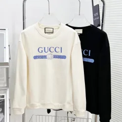 Premium Gucci Kurzarm-Kollektion aus blauer Baumwolle im Used-Look