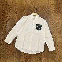 Hochwertige Margiela Langarm Weiß Baumwolle Klassischer Stil
