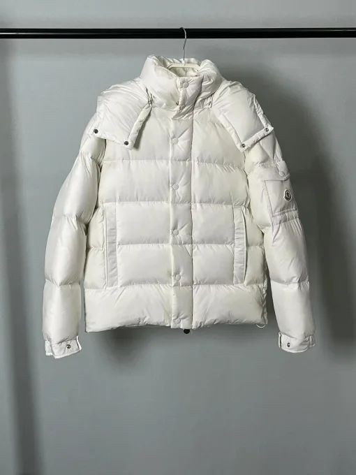 Hochwertige Mani Daunenjacken Weiß Nylon Style
