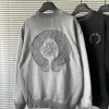 Luxus Chrome Hearts Hoodie Schwarz Distressed Luxus