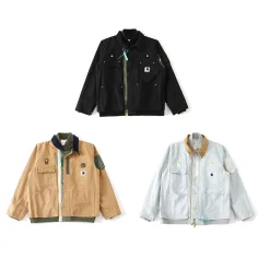 Luxus-Mäntel von Sacai aus khakifarbener Baumwolle, Casual-Kollektion