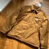 Luxus-Jacken von Carhartt in Khaki-Baumwolle, einfarbig