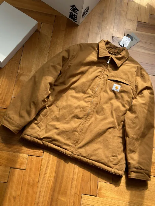 Luxus-Jacken von Carhartt in Khaki-Baumwolle, einfarbig