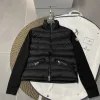 Hochwertige Moncler Jacken Schwarz Wolle Patchwork Stil
