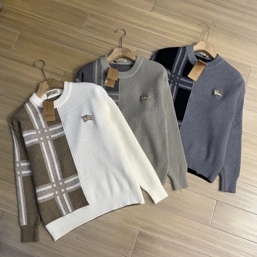 Bestseller Burberry Pullover Weiß Karomuster