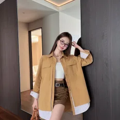 Bestseller Miu Miu Hemd Baumwolle Patchwork Kollektion
