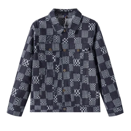 Hochwertige Louis Vuitton Hemden Denim Retro Kollektion