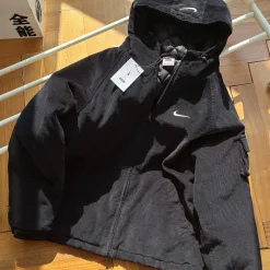 Hochwertige Nike Jacken Schwarz Baumwolle Gewaschen Luxus