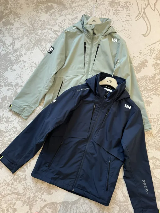 Hochwertiger Helly Hansen Mantel aus Baumwolle in Marineblau, Casual Collection