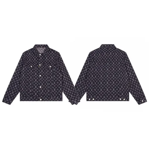 Premium Qualität Louis Vuitton Jacken Schwarz Denim Klassischer Luxus