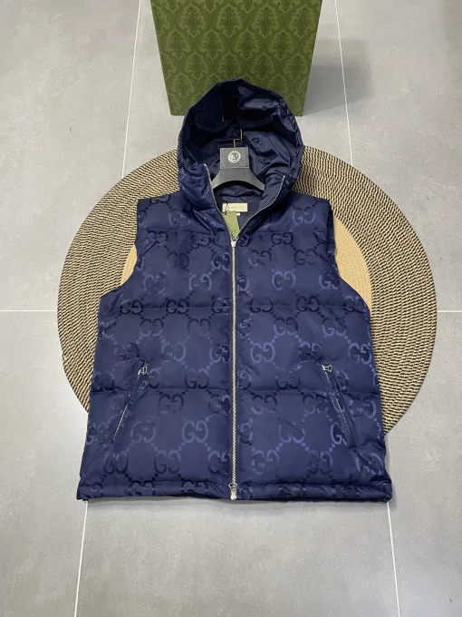 Bestseller Gucci Daunenjacken Schwarz Nylon Logo Luxus