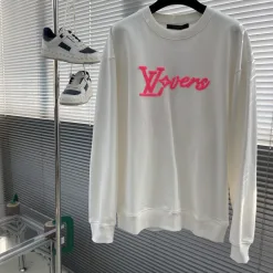 Luxus Louis Vuitton Sweatshirts Rosa Baumwolle Classic Collection