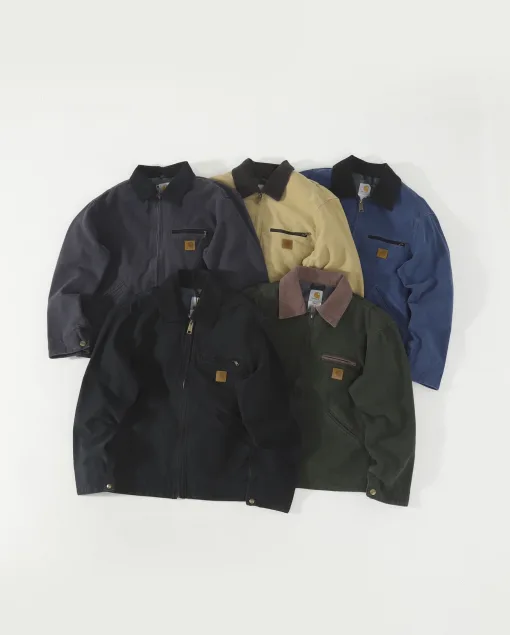 Premium Carhartt Jacke im gewaschenen Canvas-Stil in Braun