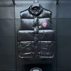 Premium Qualität Canada Goose Daunenjacken Schwarz Klassisch Luxus