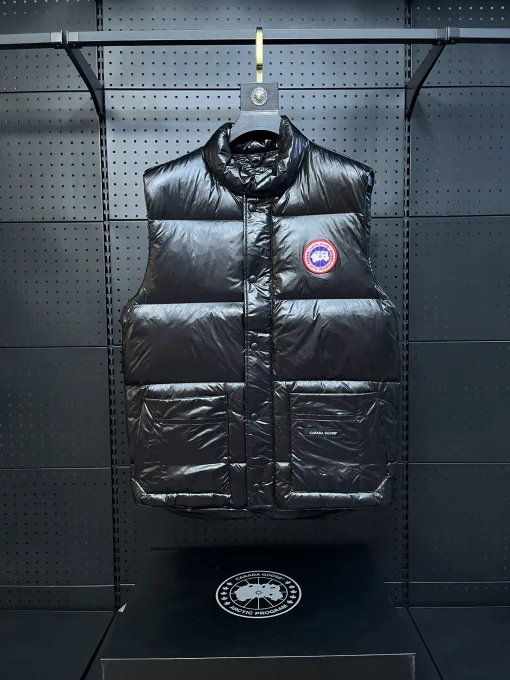 Premium Qualität Canada Goose Daunenjacken Schwarz Klassisch Luxus