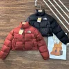Hochwertige The North Face Daunenjacken Schwarze Stickerei Luxus