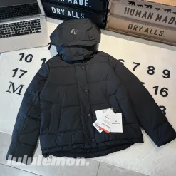 Premium Qualität Lululemon Daunenjacken Schwarz Solid Luxury