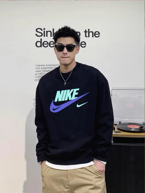 Bestseller Nike Sweatshirts Schwarz Baumwolle Casual Kollektion