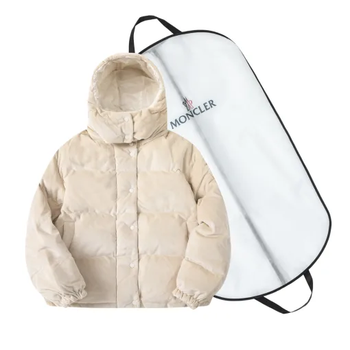Premium Moncler Daunenjacken Weiß Bestickte Kollektion