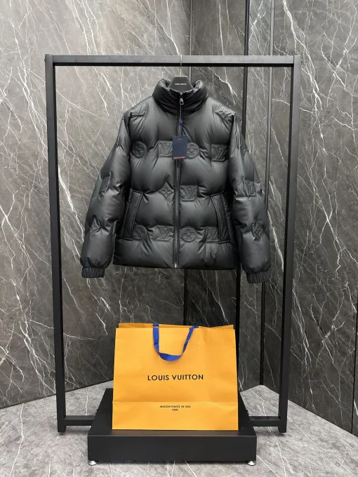 Hochwertiger Louis Vuitton Mantel Leder Monogramm Luxus