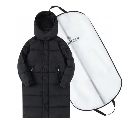 Premium Qualität Moncler Daunenjacken Weiß Nylon Logo Luxus