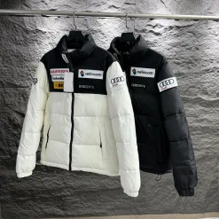 Premium Qualität Descente Daunenjacke Schwarz Logo Luxus