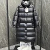 Hochwertige Moncler Mäntel Schwarz Nylon Klassischer Luxus