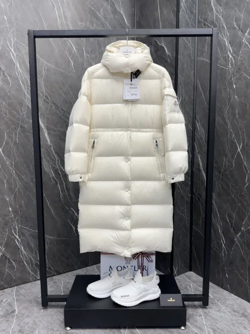 Premium Moncler Mäntel Weiß Nylon Classic Collection