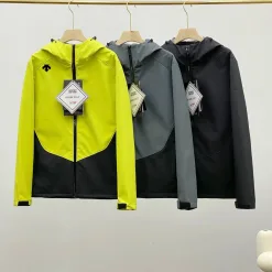 Premium Descente Jacke Schwarz Fleece Atmungsaktiv Style