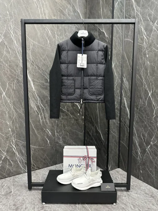 Premium Moncler Cardigan Weiß Wolle Luxus