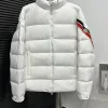 Hochwertige Moncler Mäntel Weiß Streifen Luxus