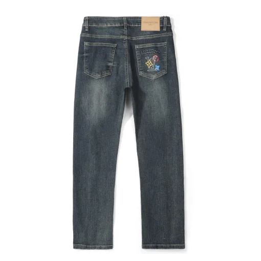 Premium Louis Vuitton Jeans Denim Washed Kollektion