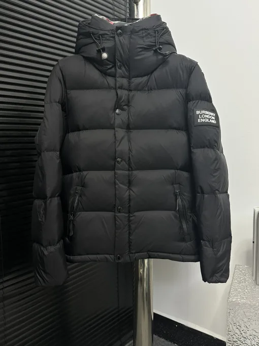 Premium Qualität Burberry Daunenjacken Schwarz Vintage Luxus