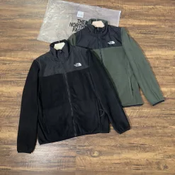 Luxus The North Face Mantel Schwarz Fleece Patchwork Stil