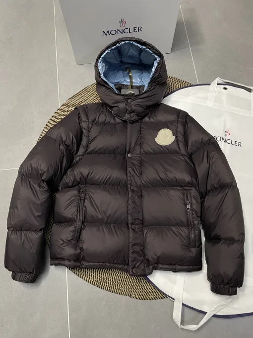 Premium Moncler Mäntel Schwarz Nylon Modern Style